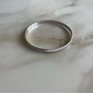 Vintage Sterling Wells Silver Basic Bangle Bracelet